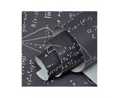 XPY-Wallpaper Papier Peint Tableau Noir Géométrie Math Formules Équation Personnalité Chambre Enfant Café Restaurant, Noir géométrique