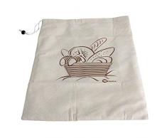 Metaltex 239243 Sac à Pain Coton Blanc 34 x 43 cm