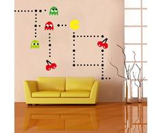 Ufengke® Dessin Animé Pac-Man Jeux Stickers Muraux, Chambre Des Enfants Pépinière Autocollants Amovibles