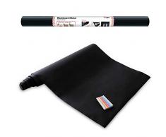 Stickers Tableau Noir Ardoise - Tableau Noir Autocollant Repositionnable - 43cm x 210cm 5 craies - Ezigoo