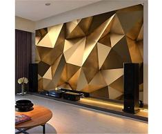 Fond DÉcran Impression Sur Toilepapier Peint Intissépersonnalisé Papier Peint 3D Stéréo Abstrait Espace Géométrie Dorée Murale Art Moderne Salon Créatif Hôtel Étude Papier Peint 3 D @ 250 * 175Cm