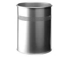 Durable 330023 Corbeille à papier Métal ajouré 15L Argent