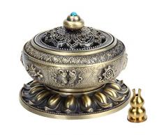 Kitchnexus Brûleur dencens en Forme de Lotus Porte-encens Décoration douvrage de Maison
