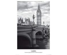 1art1 Londres Poster - Big Ben Et Westminster Bridge (91 x 61 cm)