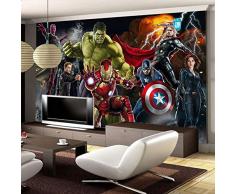 Avengers Papier peint photo 3D personnalisé pour murs Hulk Iron Man Captain America mur mur chambre garçon designer