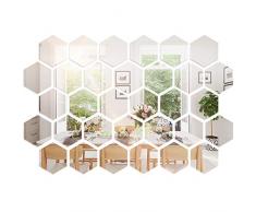 32 Pièces Miroir Acrylique Amovible Sticker Mural Décalque Décoration de la Maison (Style 2)