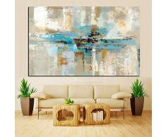 XIAOXINYUAN 100% Peint à la Peinture à lhuile Abstraite Moderne Marron Bleu lart de Mur Mur de la Chambre Photo Une Salle de séjour Décoration 70×120cm