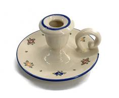 Zeller Petite Bougeoir Céramique Rose 10 cm