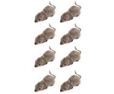 Set de souris décoration velues Halloween rats 8 pièces rongeur frisson déco dambiance soirée à thème