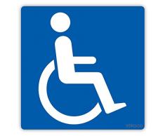 Logo handicapés - Panneau autocollant en vinyle - Sticker Voiture