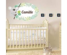 Sticker De Porte Personnalisable avec Le Prénom de Votre Enfant - Koala - Dimensions 30 x 17,5 cm - Adhésif