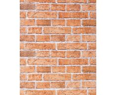Papier peint design vintage rustique EDEM 583-23 aspect mur de briques | bricks | brix terre cuite