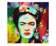 Giallobus - Cadre déjà encadré - Impression sur Toile Canvas - Frida - Peintures Modernes pour décoration Maison Design - Chambre à Coucher - Divers formats XXL - 70x70 cm
