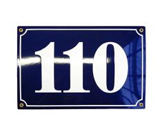 Numéro de Maison | 15x25 cm | Plaque emaillée personnalisée Panneau de Porte | Numéro de Rue