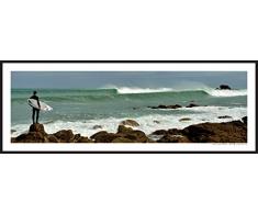 LINE UP SURF PICTURES Poster de Surf Contemplation- Affiche 95 cm * 33 cm