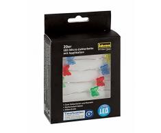Idena Guirlande lumineuse LED avec 20Â petites papillon, fer, multicolore, 125Â x 1Â x 1Â cm