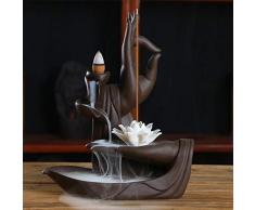 Brûle-encens à refoulement en céramique avec 10 cônes dencens Ceramic Lotus