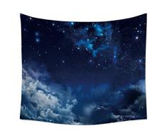 Nunbee Tapisserie Wandbehang Nuit étoilée Mandala Forestière Hippie Etoile Elephant murales Indienne 3D Wall noël Tapestry Chambre d'étudiant Décoratifs, Ciel étoilé 200 * 150cm