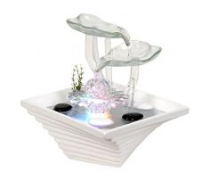 Zen'Light SCFV2FW Flower Fontaine d'Intérieur Blanc 24 x 24 x 27 cm