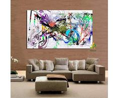 tzxdbh Rue Graffiti Mur Pop Art Créatif Vélo Toile Peinture HD Imprimer sur Toile Mur Photo pour Le Salon Cuadros Décoration-en sans Cadre 60x100 cm