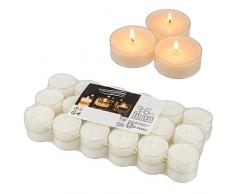 Smart Planet® Ambiente Lot de 36 Bougies Chauffe-Plat en Forme de Bougie Chauffe-Plat Blanc