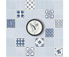 Shackcom Autocollant de Tuile Stickers Carrelage Auto-adhésif Étanche pour Cuisine Salle de Bains Autocollant Mural Fond décran pour Carreaux Décoratif Décoration Murale Maison 15x15cm 20pcs DT034