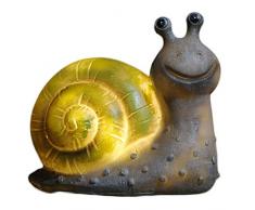 Cozyhoma Lampe solaire LED pour décoration de jardin, statuette dextérieur, figurine danimaux, veilleuse pour jardin, allée, patio, Escargot, A2