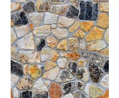 Dinglong 20x50 CM RéTro Auto-AdhéSif Carrelage Art éTage Autocollant Rouleau Vintage Brique Ligne Motif BRICOLAGE Chambre Cuisine Salle De Bains Sol Autocollant Mural Autocollant Vente (G(45 X 100cm))