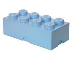 Brique de rangement LEGO 8 plots, BoÃ®te de rangement empilable, 12 l, bleu chair
