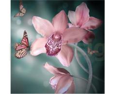 PPA DESIGN Sticker Boite aux Lettres Déco Orchidée Papillons - 30X30cm - SABAL0192 (1 Sticker Boite aux Lettres)