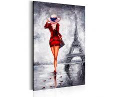 murando – Impression sur toile 60x90 cm 1 piece - Image sur toile - Images - Photo - Tableau - motif moderne - Décoration - tendu sur chassis – Poster Paris ville City femme - comme peint h-B-0062-b-a