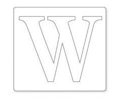 Sizzix Lettre W décorative par E.L. Smith Majuscule Sassy Serif