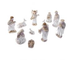 11Figurine de Noël décoration de crèche de Noël en porcelaine style résine 8,9cm cadeau