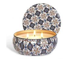 McNory Bougie Citronnelle Anti Moustique, 425g Bougies Parfumées à la Cire de Soja,Bougies Anti-moustiques for Un Jardin intérieur extérieur Camping (3 Wicks)