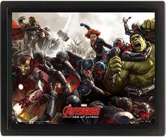 Ultron Avengers âge de : 10 x 8 Battle Poster 3D encadré-Couleur