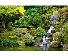 Papier Peint Photo Mural-CASCADE dans FORÊT-(321p)-350x260cm-7lés-COLLE INCLUS!-XXL Poster Géant Decoratif Skyline City Londres Paris Ville USA Nature Paysage île Caraïbes Italie île Pierre Fleurs