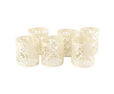 FABSELLER Lot de 50 photophores LED en papier pour bougie chauffe-plat Ivoire