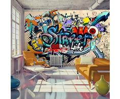 murando Papier peint intissé 350x256 cm Décoration Murale XXL Poster Tableaux Muraux Tapisserie Photo Trompe loeil Graffiti coloré eau i-A-0108-a-b