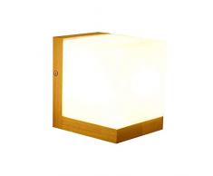 Injuicy Luminaires Vintage Industriel Applique Lampe Murale en Bois Rustique E27 Edison Led Rétro Verre Abat-Jour Lampshade Appliques de Type Bougeoir pour Chevet Maison Restaurants Corridor Bar Café