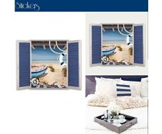Stickers trompe l'oeil Plage