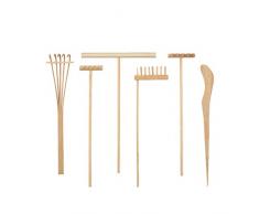 Healifty 6 Pcs Bambou Zen Jardin Râteaux Méditation Sable Mini Zen Jardin Outils Accessoires pour Bureau à Domicile Décoration de Table