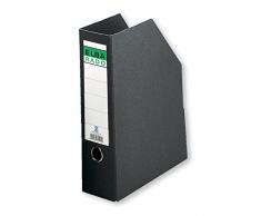 Elba Porte-Revue en Carton Dur (Rc) avec Etiquette Sur le Dos 8,5 Cm de Largeur Noir