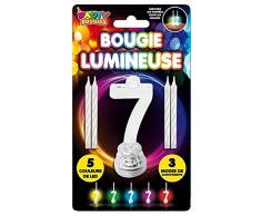 Bougie d'Anniversaire Lumineuse - Chiffre 7