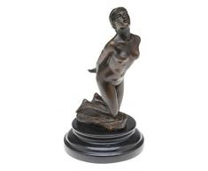 aubaho Statuette de Femme Nue agenouillée - Posture érotique - Style Antique - Bronze