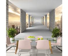 murando – Papier peint intissé 300x210 cm – Trompe l oeil – Tableaux muraux déco XXL – Ciel Tunnel Perspective c-C-0005-a-b