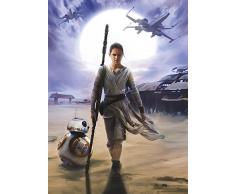 Komar Star Wars Rey Papier Peint, en Vinyle, Multicolore, Set de 4Â piÃ¨ces