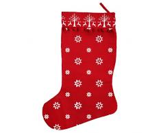 Ragged Rose Chaussette de Noël Motif Père Noël Rouge