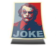 GREAT ART Red Blue Poster Heath Ledger avec Lettrage Joke - 85 x 60cm Affiche Murale Joker Batman The Dark Knight Pourquoi si sérieux Affiche de Film Mural Acteur de Personnage
