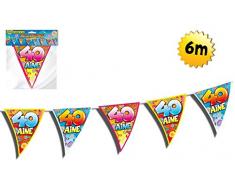 Guirlande fanions anniversaire 40 ans - Taille Unique