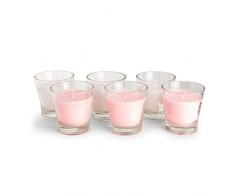 Marque Amazon - Presto! Bougies parfumées FLORAL GARDEN / FRESH LINEN , Medium - 6 Bougies